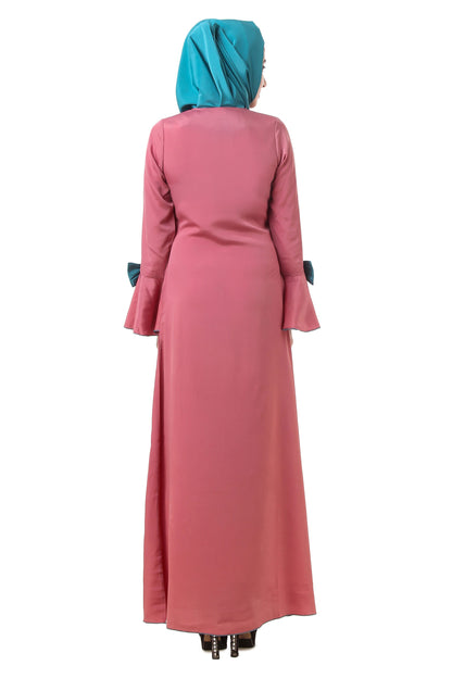 Dusty Pink Crepe Abaya AY-709