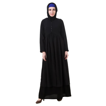 Black Nida and Georgette Abaya AY-710