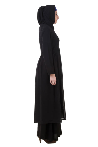 Black Nida and Georgette Abaya AY-710