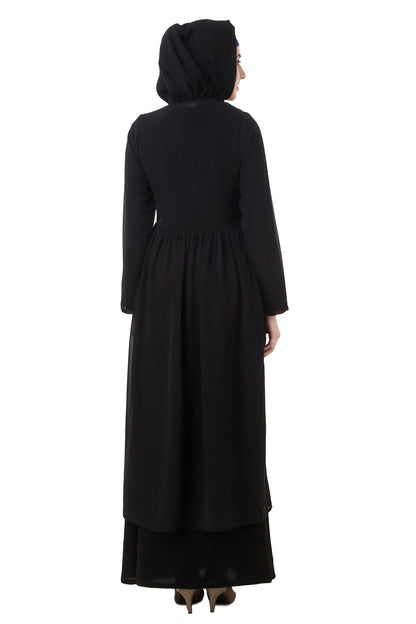 Black Nida and Georgette Abaya AY-710