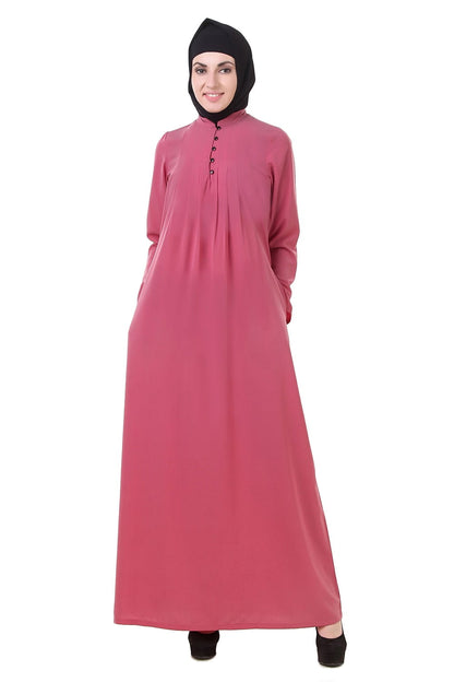 Dusty Pink Crepe Abaya