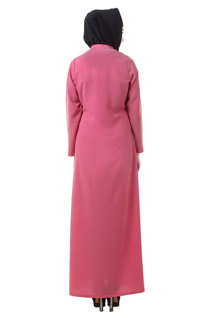 Dusty Pink Crepe Abaya