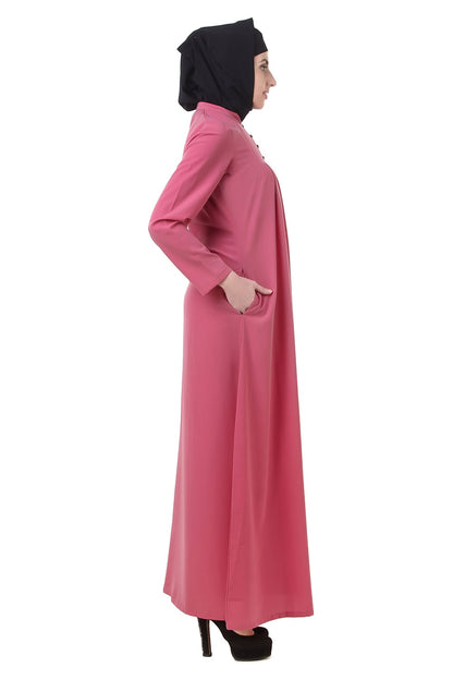 Dusty Pink Crepe Abaya