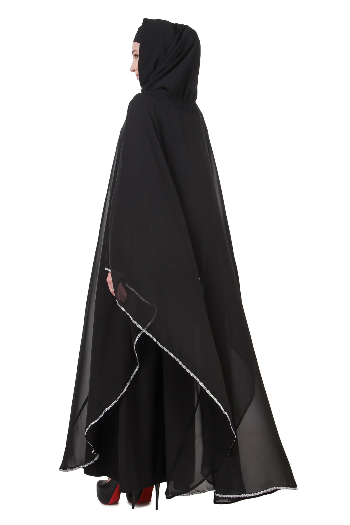 Black Nida Dubai Batwing Abaya