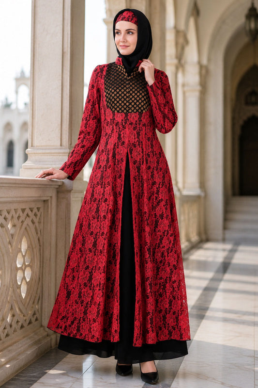 Fancy Dual Color EID Abaya