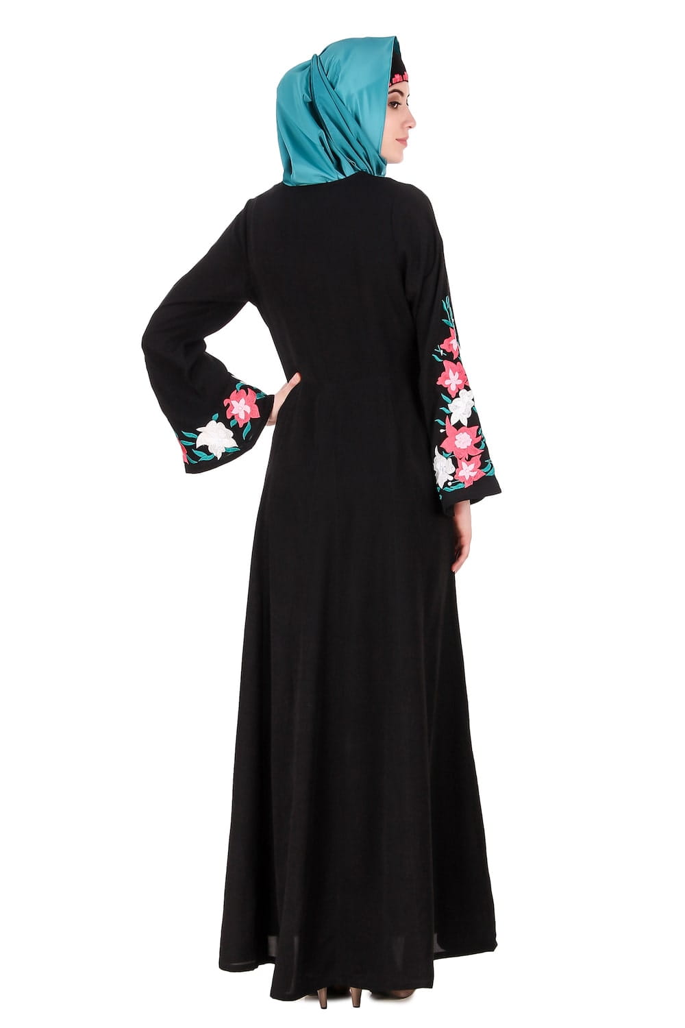 Embellished Bell Sleeve Umbrella Abaya