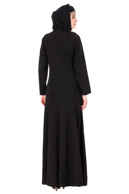 Leaf & Rose Petal Embellished Abaya