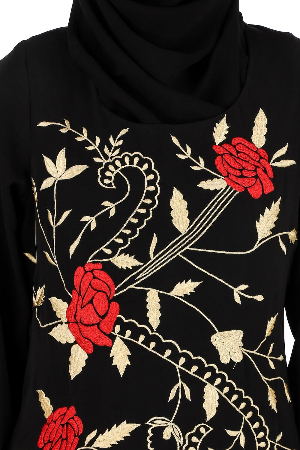 Leaf & Rose Petal Embellished Abaya