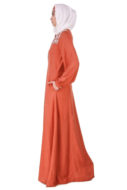 Embellished Yoke Formal Abaya
