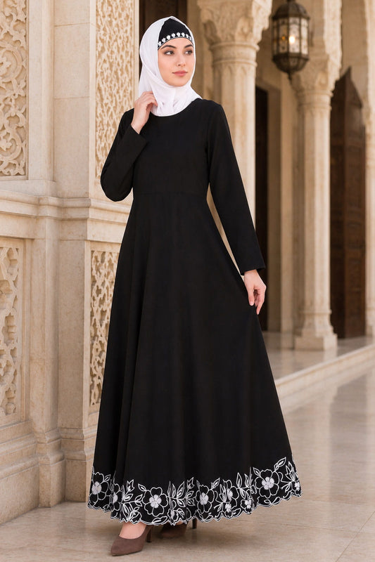 Embellished Scalped Bottom Anarkali Abaya