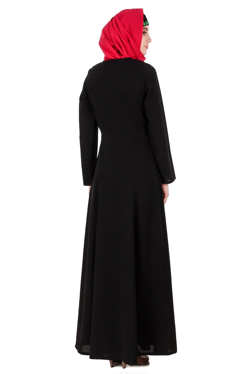 Long Embroidered Stem Nida Abaya