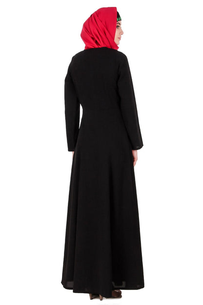 Long Embroidered Stem Nida Abaya