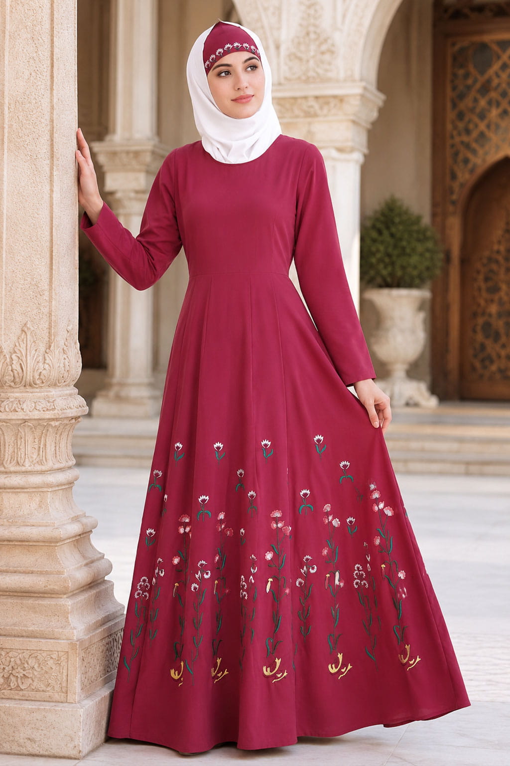 Embroidered Multi Panel EID Abaya