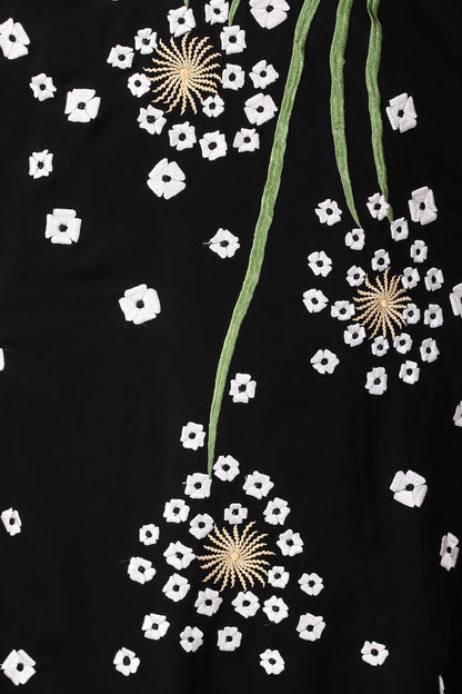 Abstract Floral Design Anarkali Abaya Design