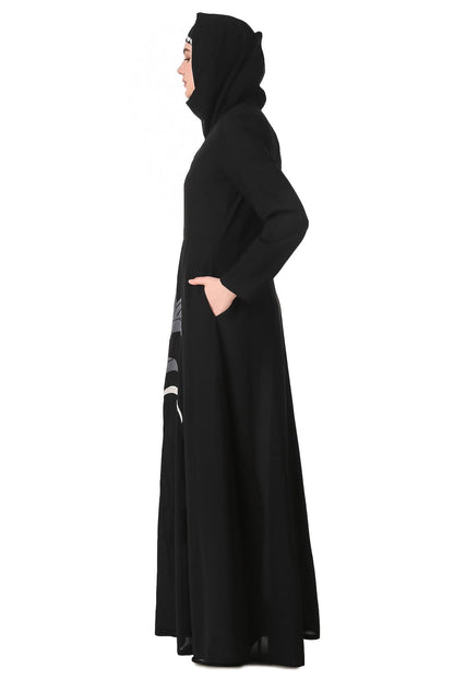 Floral Patch Work Anarkali Abaya