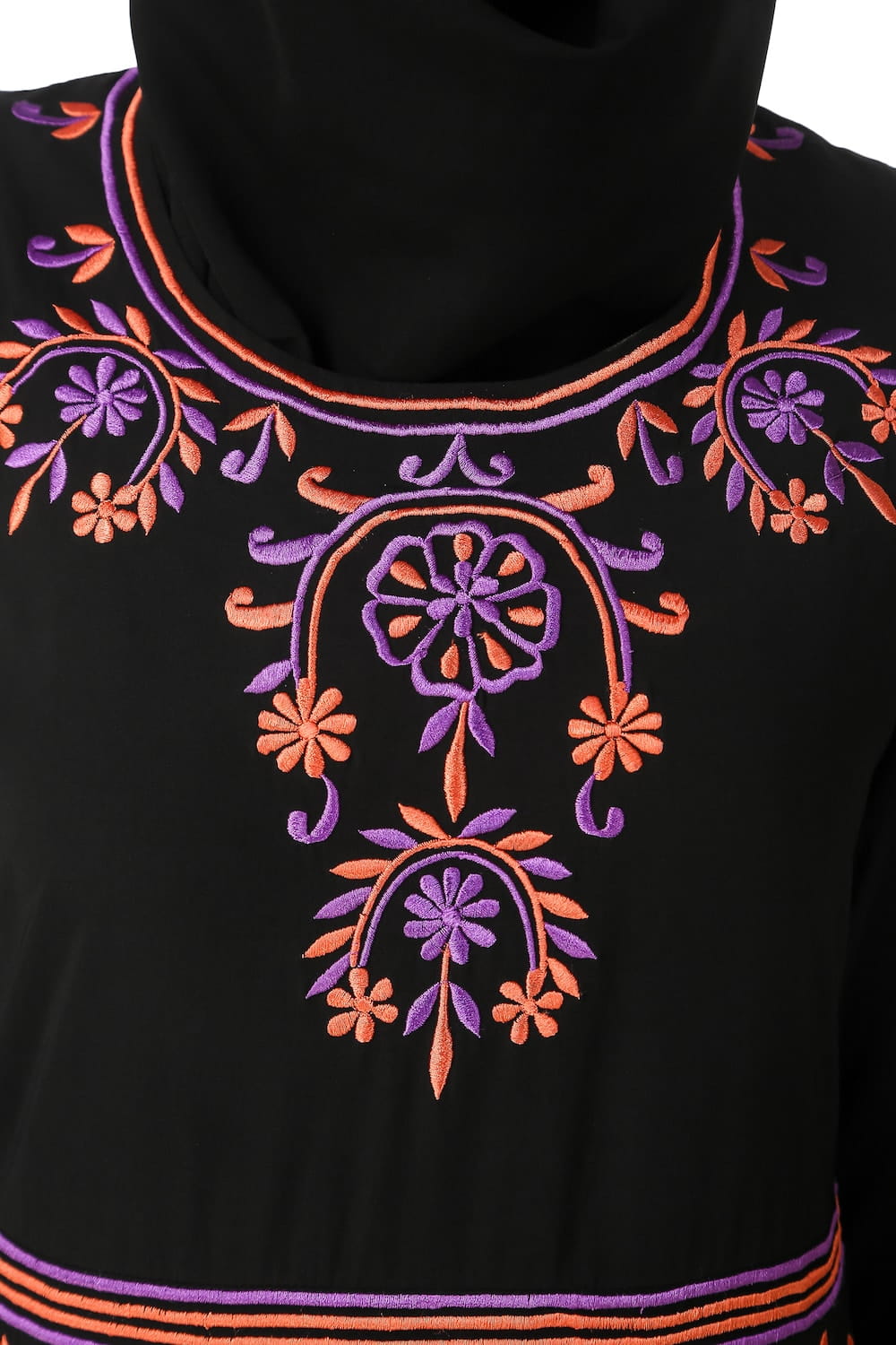 Intricate Floral Hand Embroidered Anarkali Abaya