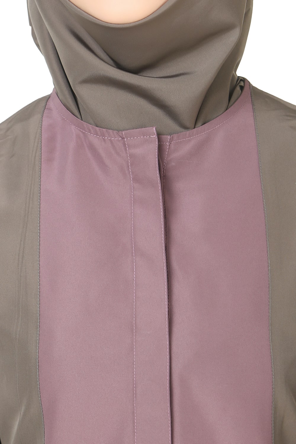 Contrast Front Panel Dual Color Abaya