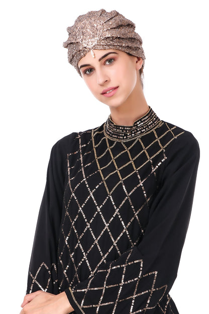 Fancy Eid Abaya Hand Embroidered With Beads And Sequence