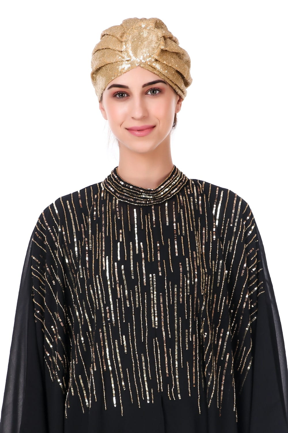 Tulip Cut Eid Kaftan Style Abaya Hand Embroidered With Beads And Sequence