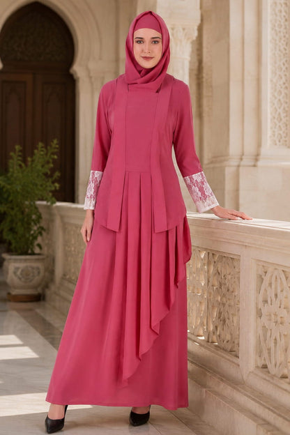 Designer Multi Layer Attached Jacket Style Abaya