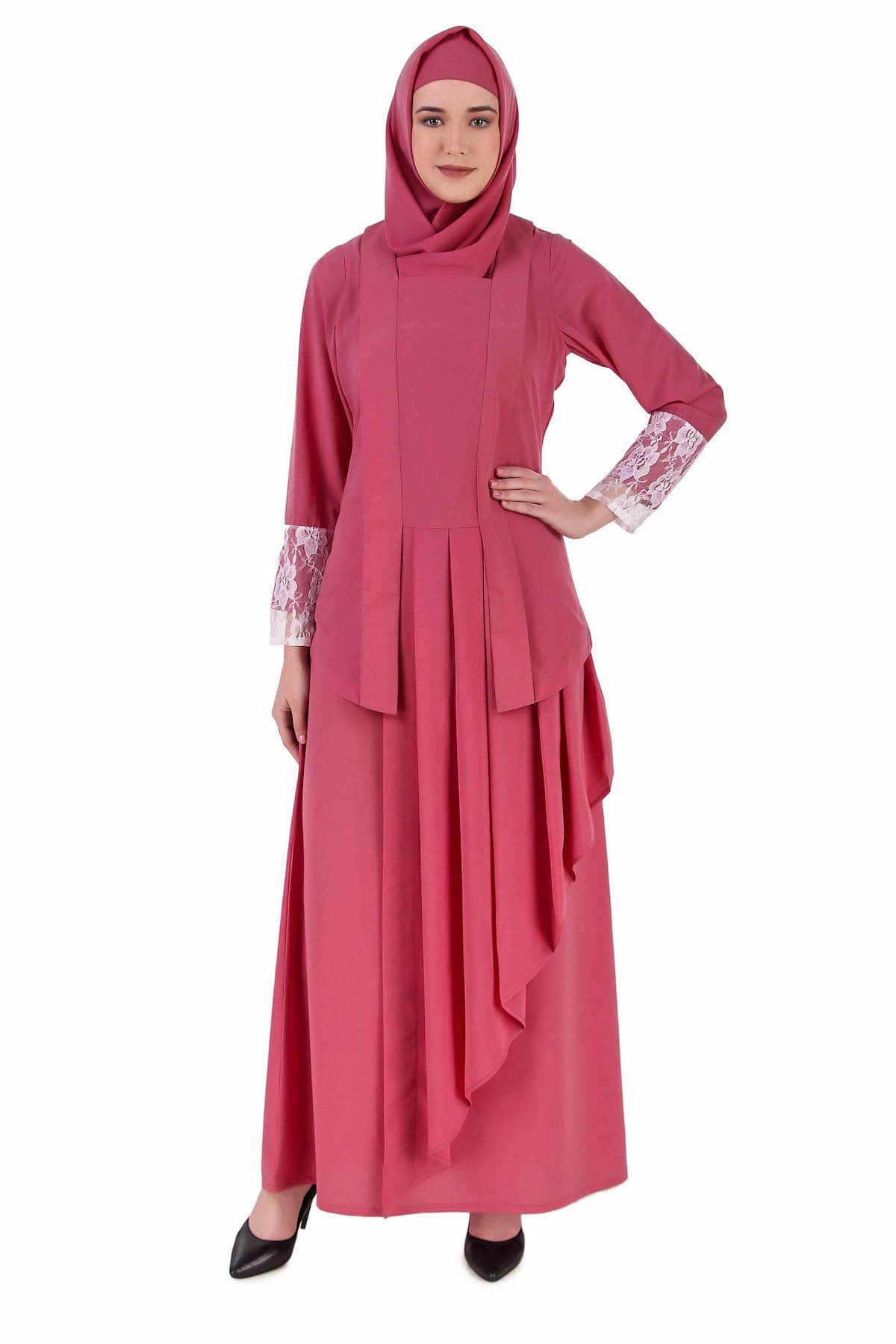Designer Multi Layer Attached Jacket Style Abaya