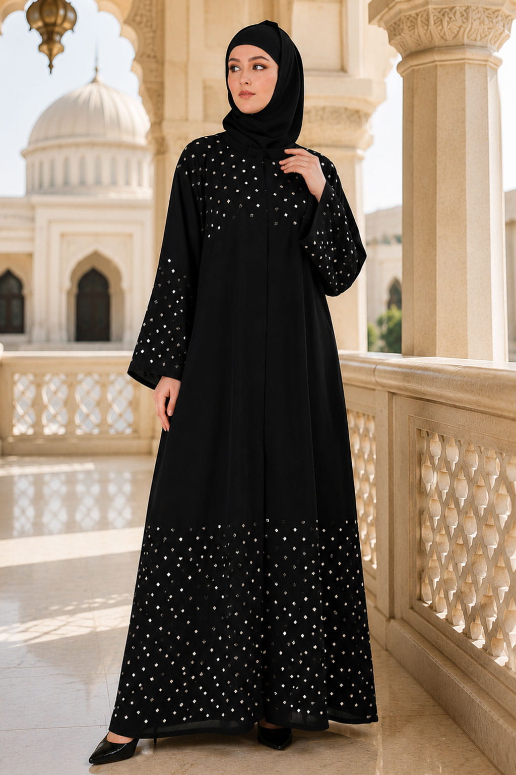 Saida Nida Dubai Black Abaya