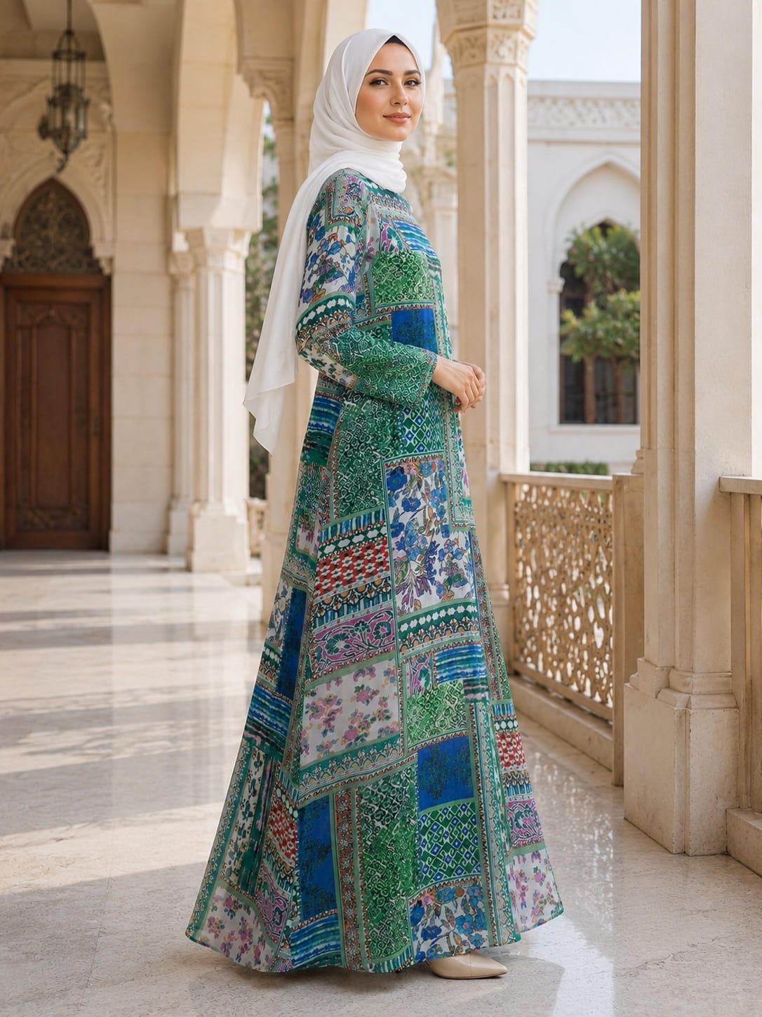 Printed Georgette Dual Layer Abaya AYG-101
