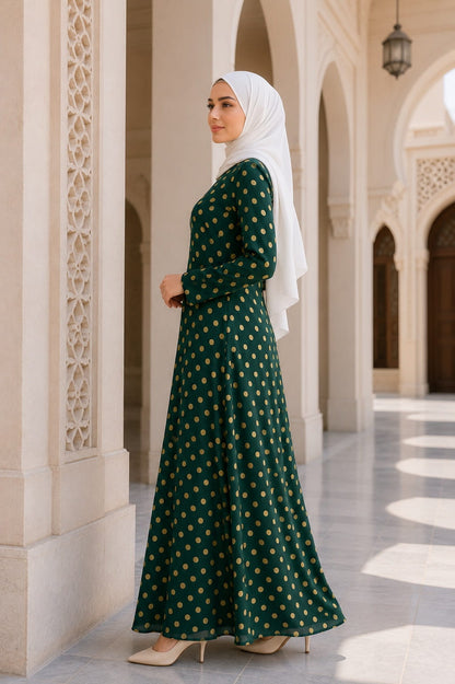 Printed Foil Georgette Dual Layer Abaya AYG-102