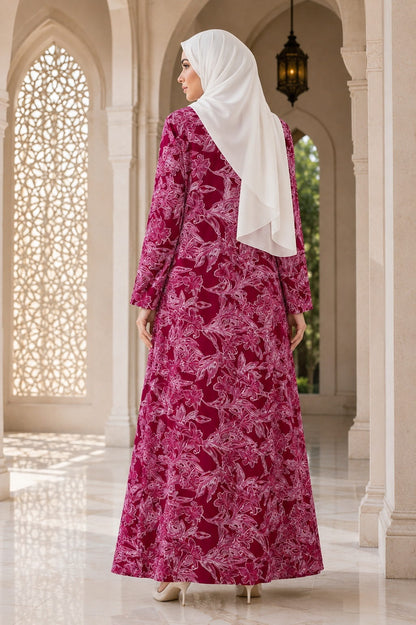 Printed Georgette Dual Layer Abaya AYG-104