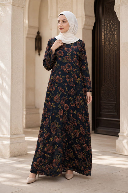 Printed Georgette Dual Layer Abaya AYG-109