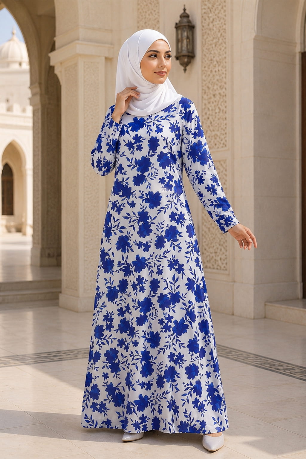 Printed Georgette Dual Layer Abaya AYG-114