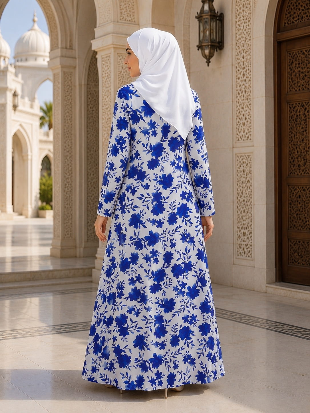 Printed Georgette Dual Layer Abaya AYG-114