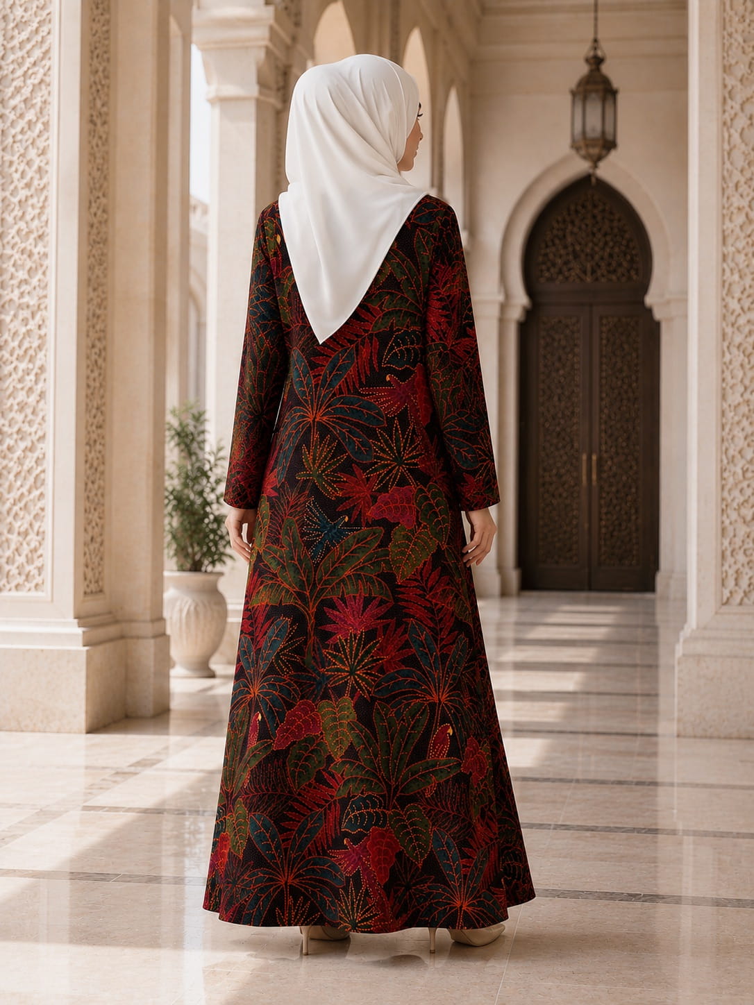 Printed Georgette Dual Layer Abaya AYG-116