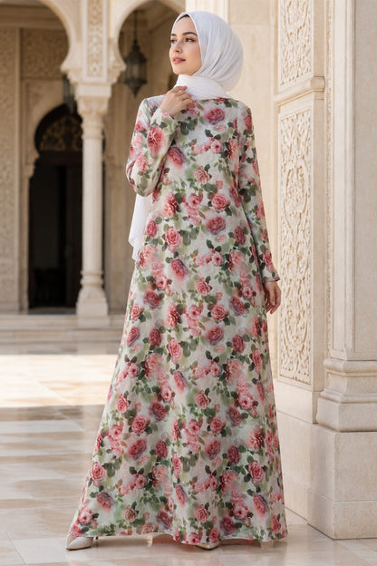 Printed Georgette Dual Layer Abaya AYG-117
