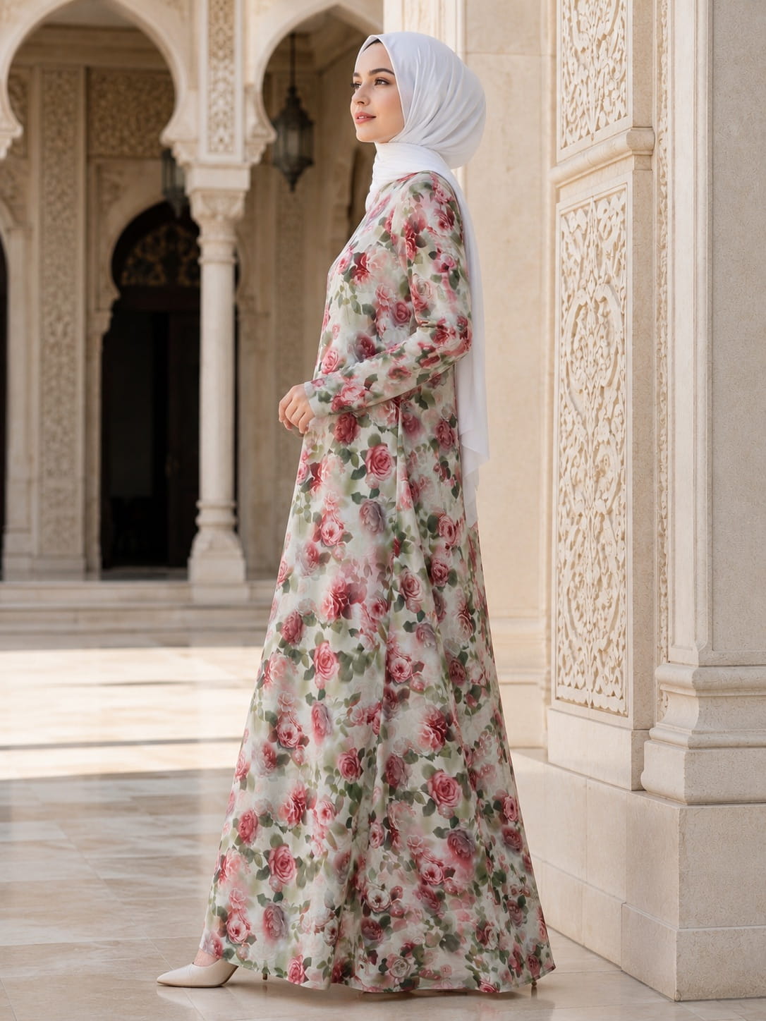 Printed Georgette Dual Layer Abaya AYG-117