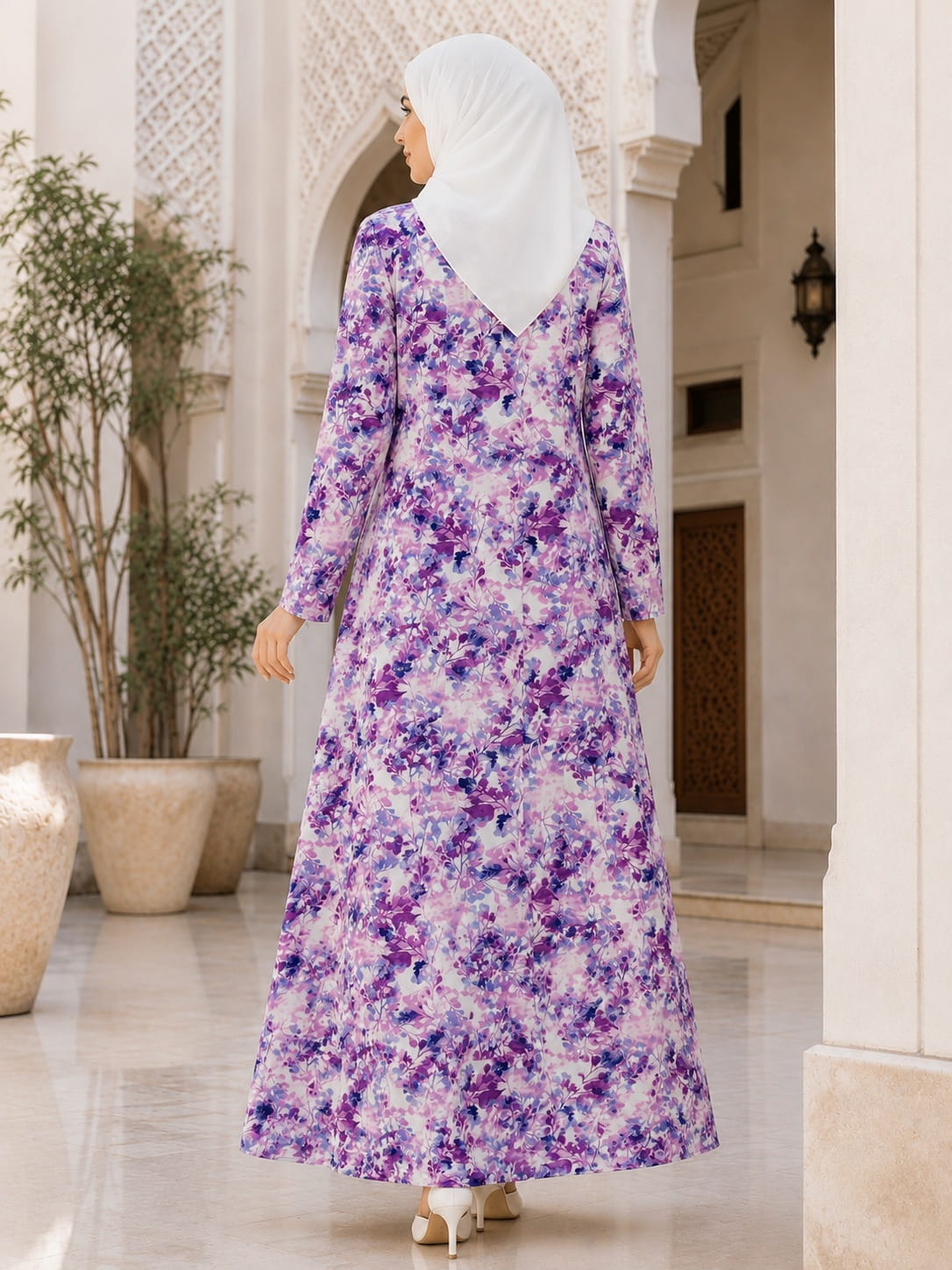 Printed Georgette Dual Layer Abaya AYG-118