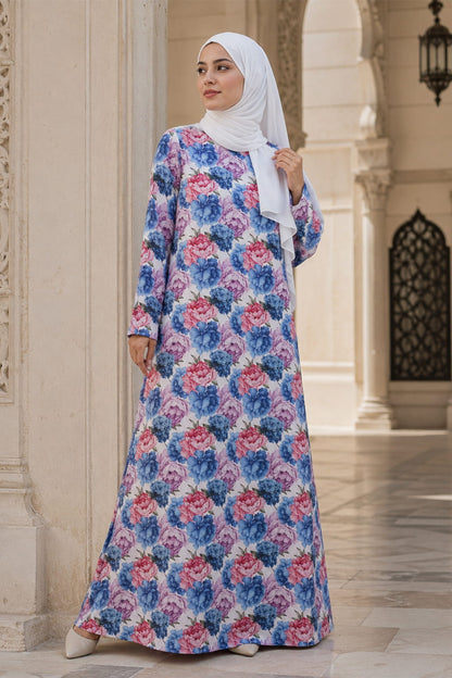 Printed Georgette Dual Layer Abaya AYG-120