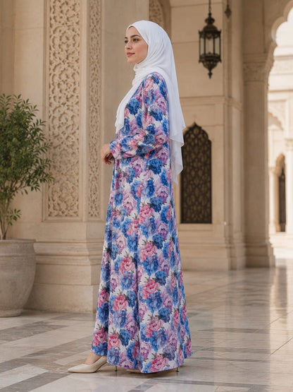 Printed Georgette Dual Layer Abaya AYG-120