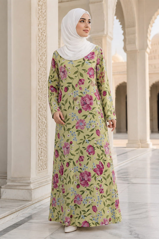 Printed Georgette Dual Layer Abaya AYG-121