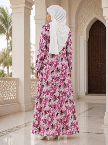 Printed Georgette Dual Layer Abaya AYG-122
