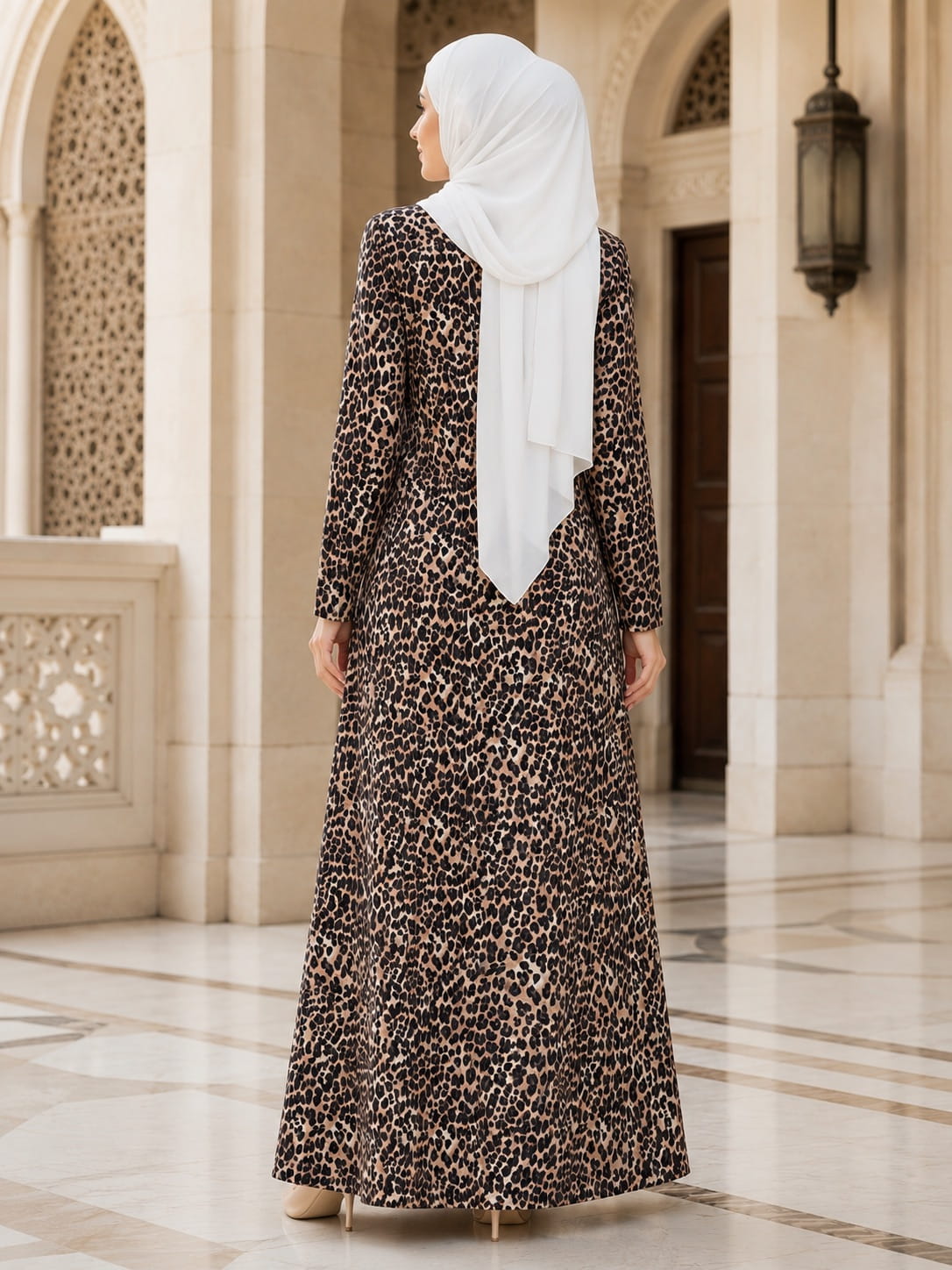 Printed Georgette Dual Layer Abaya AYG-124
