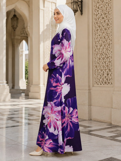 Printed Crepe Abaya AYP-658