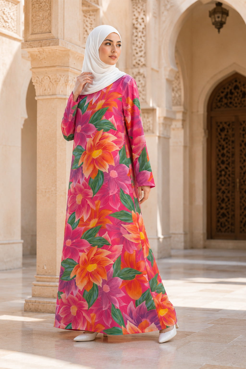 Printed Crepe Abaya AYP-667