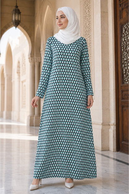 Printed Crepe Abaya AYP-668