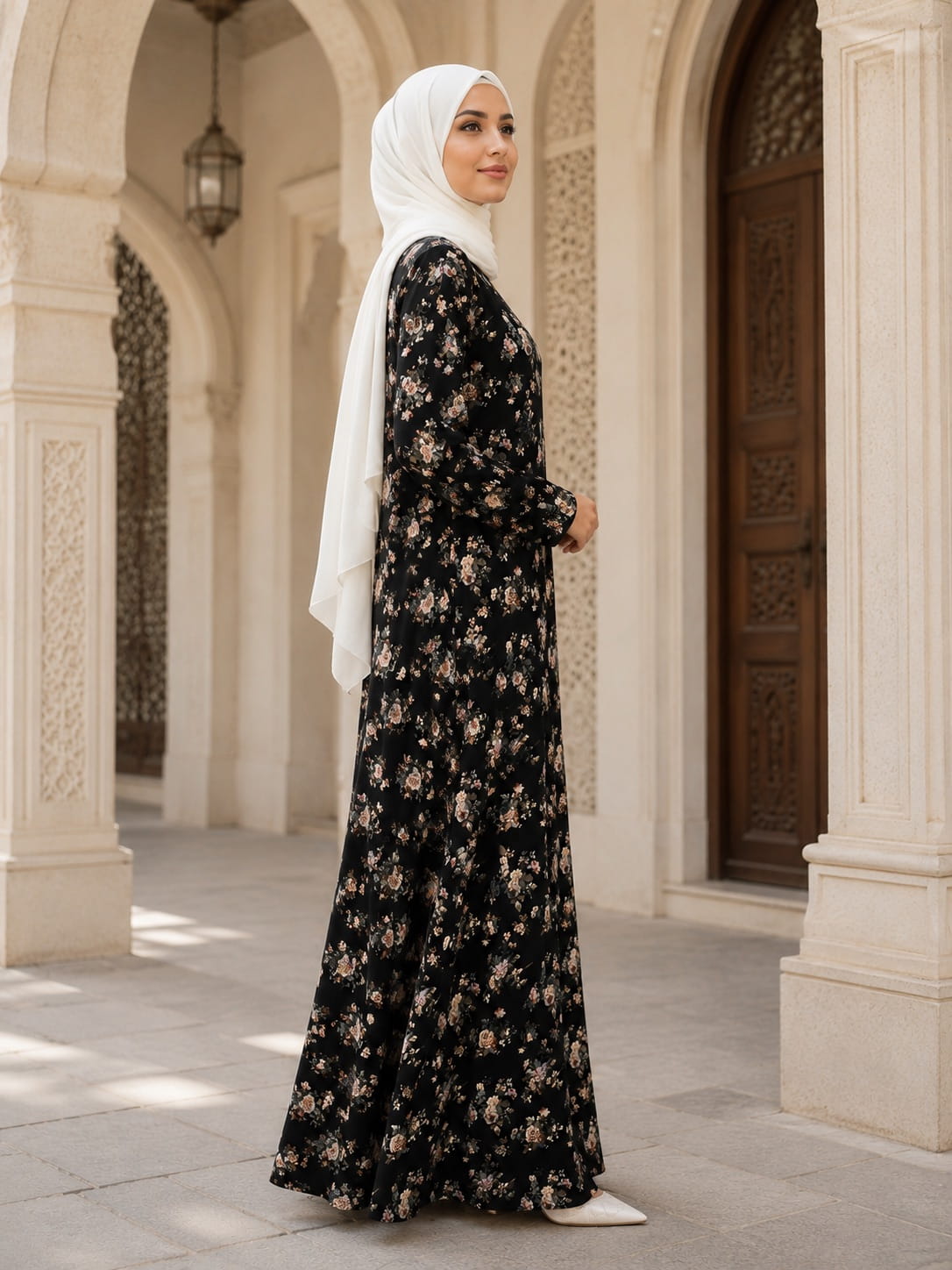 Printed Crepe Abaya AYP-669