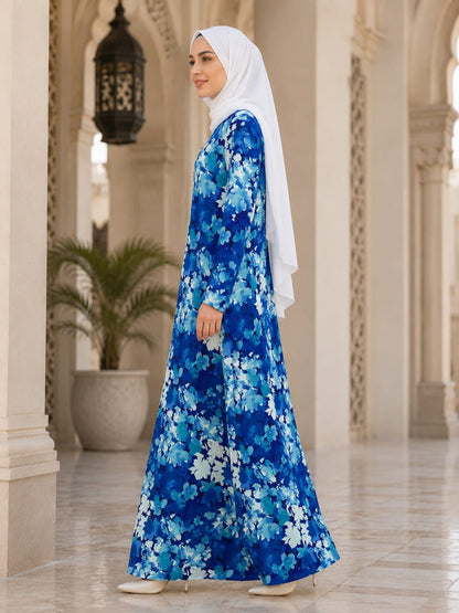Printed Crepe Abaya AYP-671