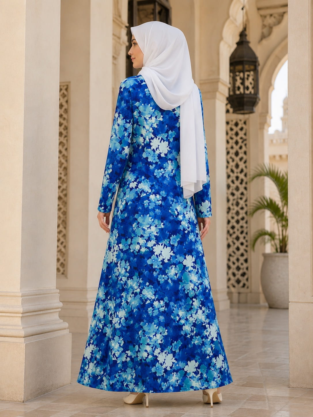 Printed Crepe Abaya AYP-671
