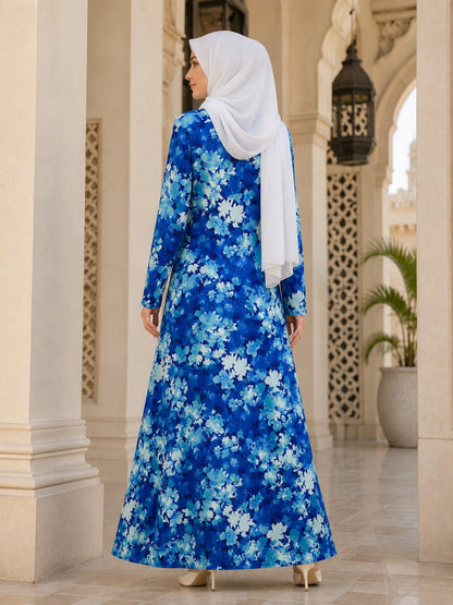 Printed Crepe Abaya AYP-671