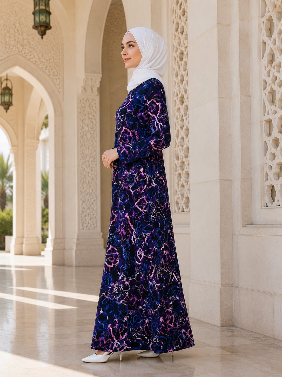 Printed Crepe Abaya AYP-672
