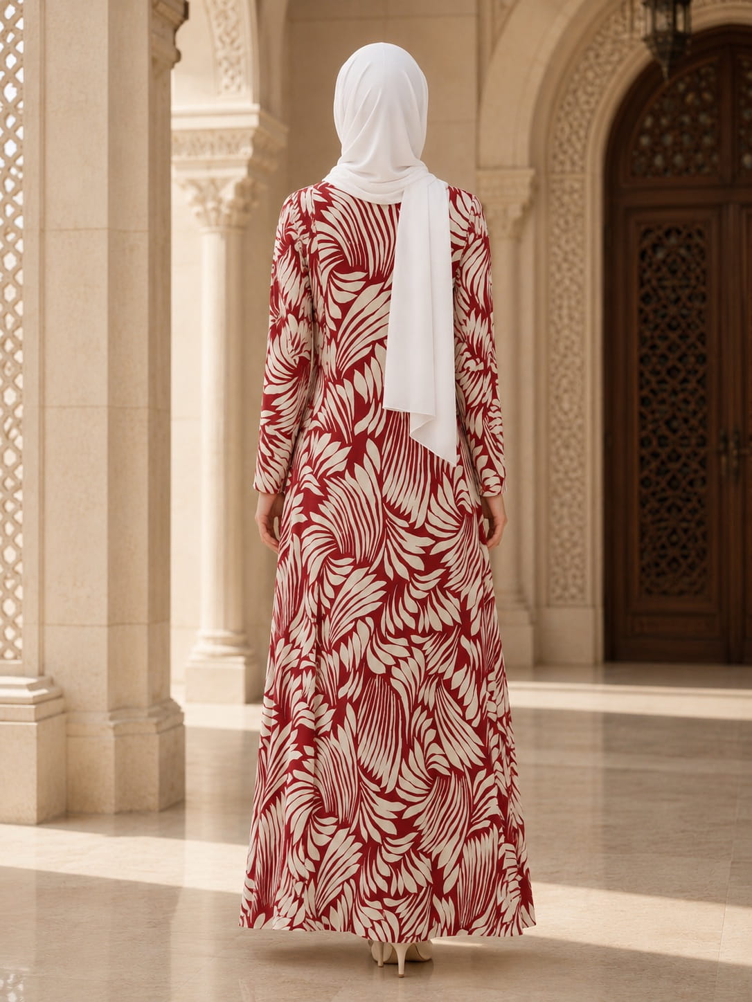 Printed Crepe Abaya AYP-673